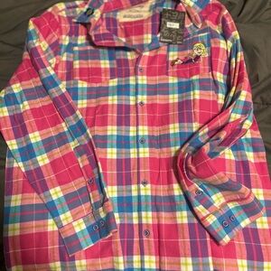 Colorful Plaid Disney Lizzie Button up